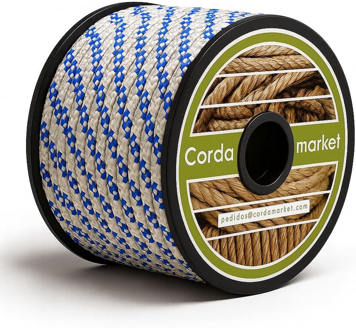 SnelShoppen - 8mm Touw Wit 50m - Hoogwaardige Polyester Rope voor Nautisch Gebruik, UV- en Waterbestendig, Perfect voor Outdoor, Tuin, Camping, Awning