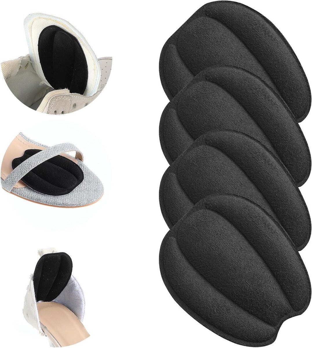 4 Stuks Schoentong Kussens - Antislip Inlegzolen voor Te Grote Schoenen - Onzichtbare Voorkant Kussens voor Comfort en Stabiliteit
