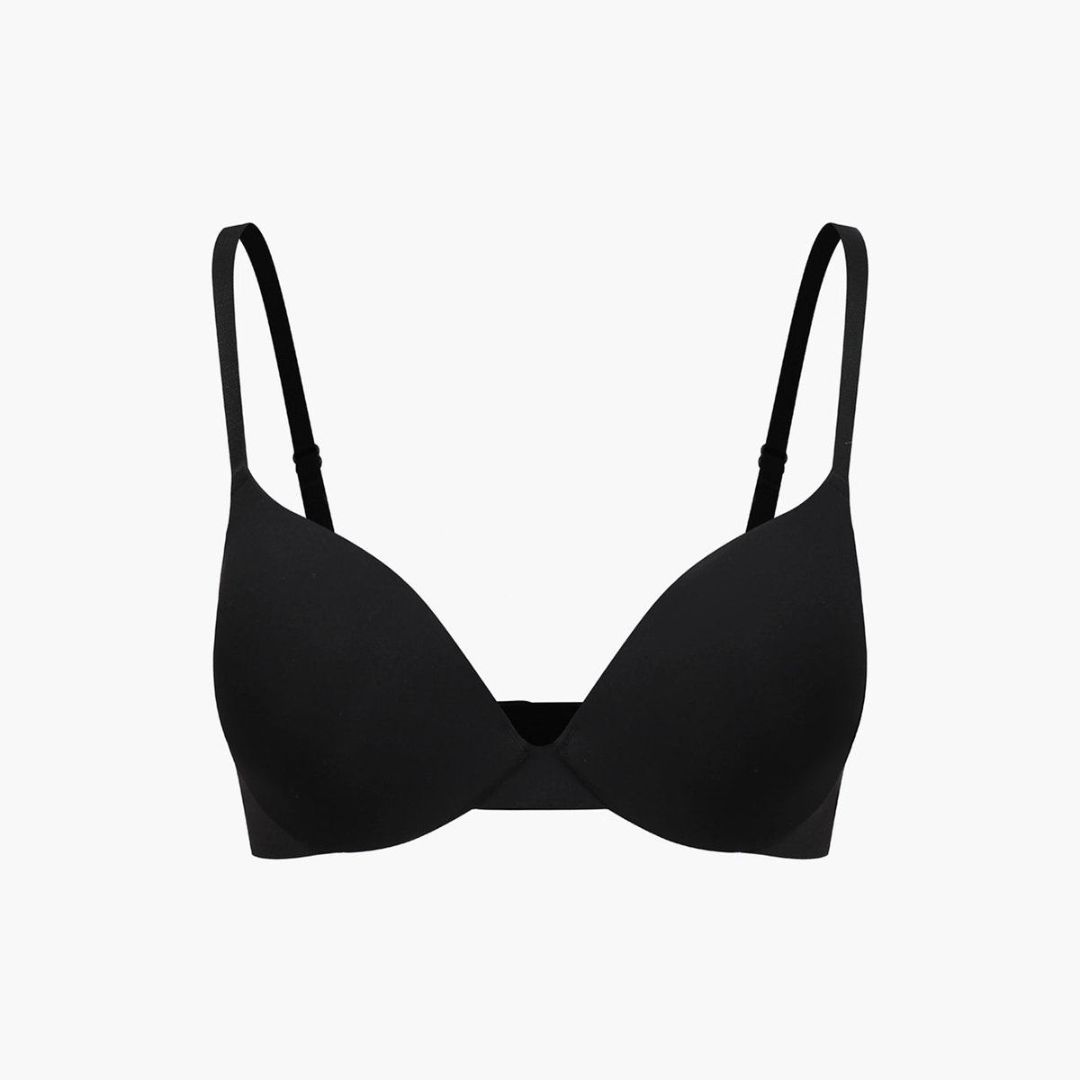 cfab - Voorgevormde push-up beugelbeha - Zwart - 85B - BH Zonder Beugel Voorgevormd - Ondergoed - Naadlos