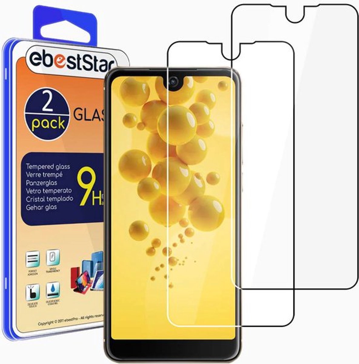 ebestStar - {2 Stuks} Gehard glas geschikt voor Wiko View 2, Screen Protector Cover, Schermbeschermer Tempered Glass