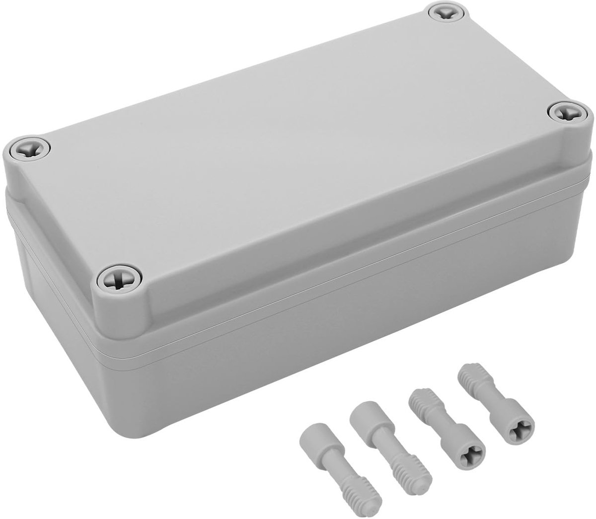 SnelShoppen - IP67 Waterdichte Klemdoos - ABS Kunststof Elektrische Doos - Stofdichte Behuizing voor Elektronica - 160 x 80 x 55mm - Grijs - Voor DIY