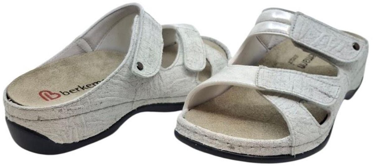 Berkemann Slippers - Berkemann washed grey linen