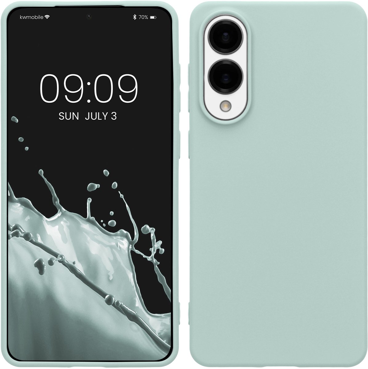 kwmobile telefoonhoesje geschikt voor Samsung Galaxy S25 Edge - Hoesje voor smartphone - Back cover in cool mint