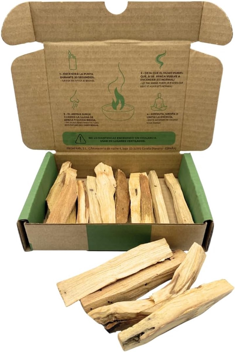 SnelShoppen - Palo Santo Hout voor Energetische Reiniging 100g | 10-14 Sticks Natuurlijk Aromatisch Hout uit Peru | Meditatie, Smudge, Spiritueel Cade