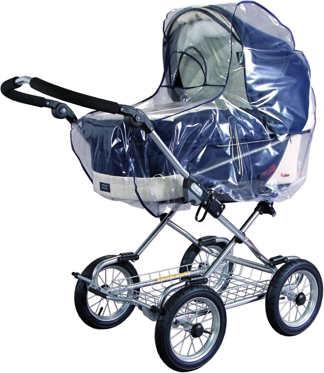 SnelShoppen - Universele Regenhoes voor Extra Grote Kinderwagens - Waterdichte Bescherming - Ventilatieopening - Duurzaam en Transparant - Geschikt vo