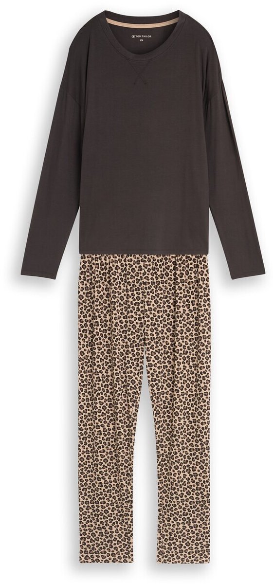 Tom Tailor Pyjamaset met luipaardprint - grey-medium-allover