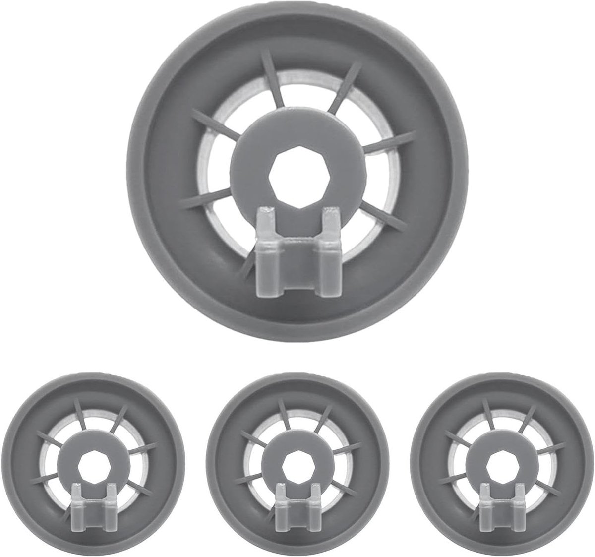 Vaatwasser mandwiel - Afwasrek rol - Vaatwasser reparatie - Duurzaam ABS materiaal - 3 x 12 x 3 cm - Wit
