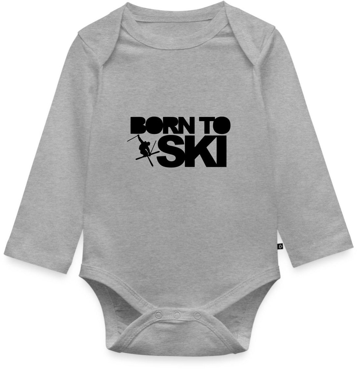 Born To Ski Wintersport Baby Rompertje Met Lange Mouwen