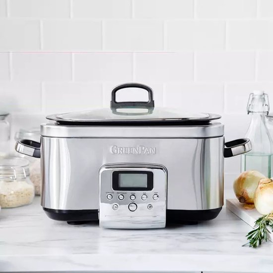 GreenPan Elite Slowcooker 6L RVS - PFAS-vrij - The cookware company - €179,00