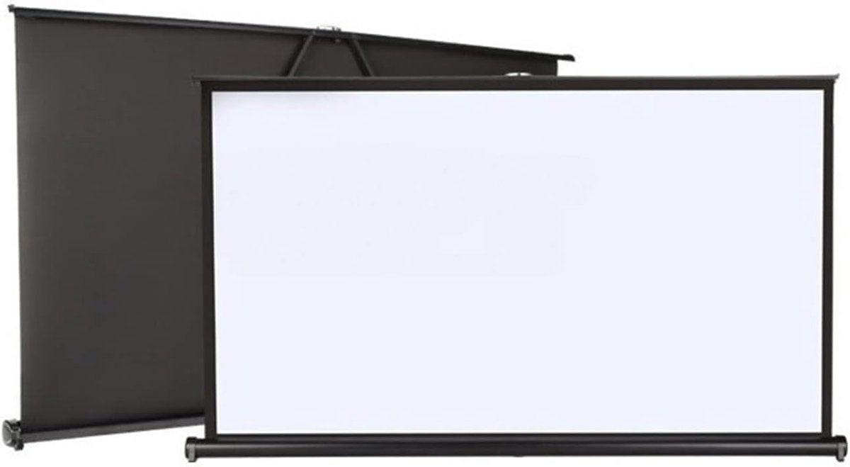 Projectiescherm Draagbaar - Filmscherm Buiten - Thuisbioscoop Creëren - Zelfdragend Uittrekbaar - 50 Inch - Wit