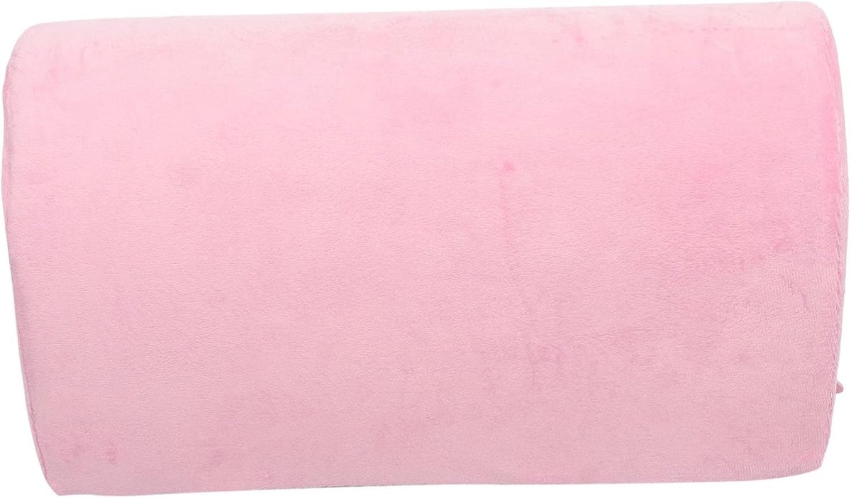 Ergonomische Voetensteun - Voetenbank Kussen - Comfort Verhogend - Memory Foam Vulling - 43 x 25 x 13 cm - Roze