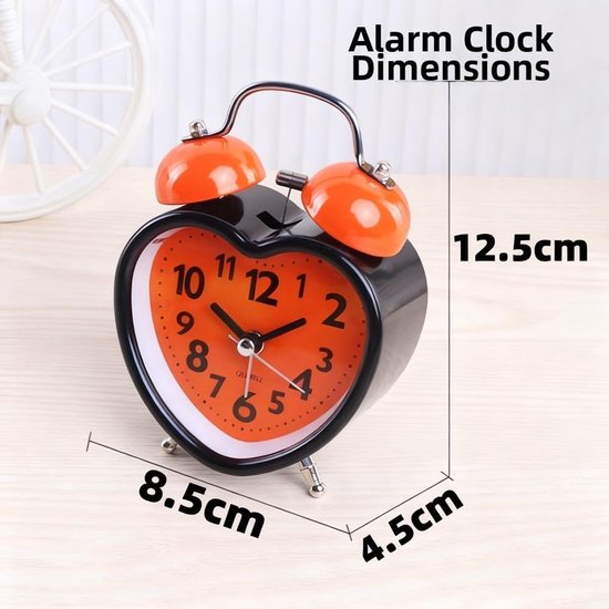 Pastelkleur Wekker - Nachtlampje Desktop - Stil Wakker Worden - Stille Sweep Beweging - 75 cm - Groen Oranje — afbeelding 3