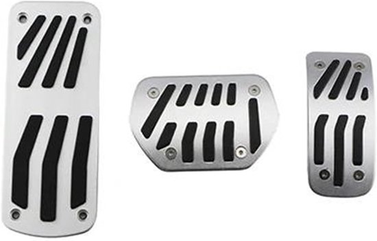 Auto Pedaal Set - Gas Rem Pedaal - Verbeteren Rijervaring - Antislip Oppervlak - MT met Rust - Zilver met Zwart — afbeelding 5