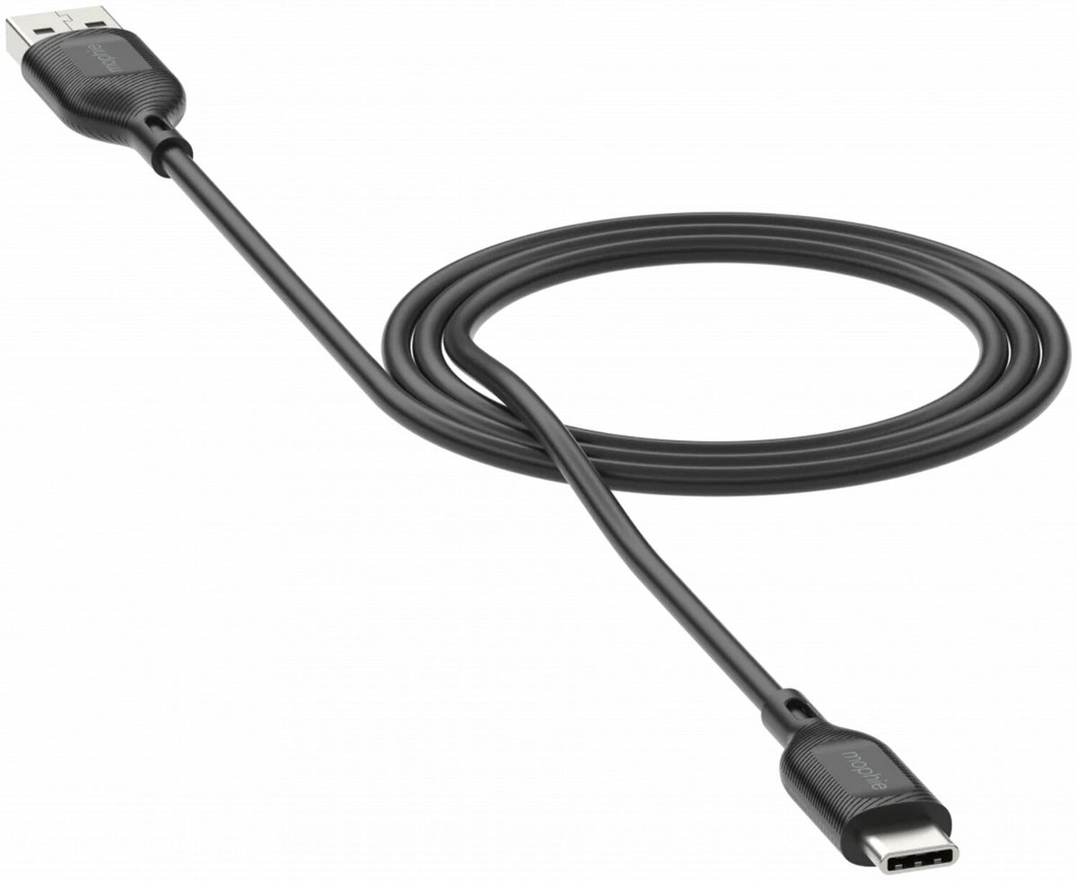 Mophie Essentials USB-A naar USB-C Kabel 15W 3 Meter Zwart