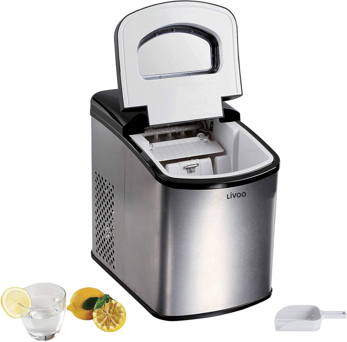 IJsblokjesmachine - IJsmaker - Dranken Koelen - Hoge Capaciteit - 97 Kilogram - Zilver