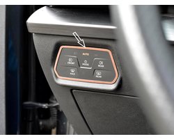 Stalen Afdekking - Frame Set Decoratie - Auto Interieur Styling - Geborsteld Roestvrij Staal - 1 stuk - Koper-stijl