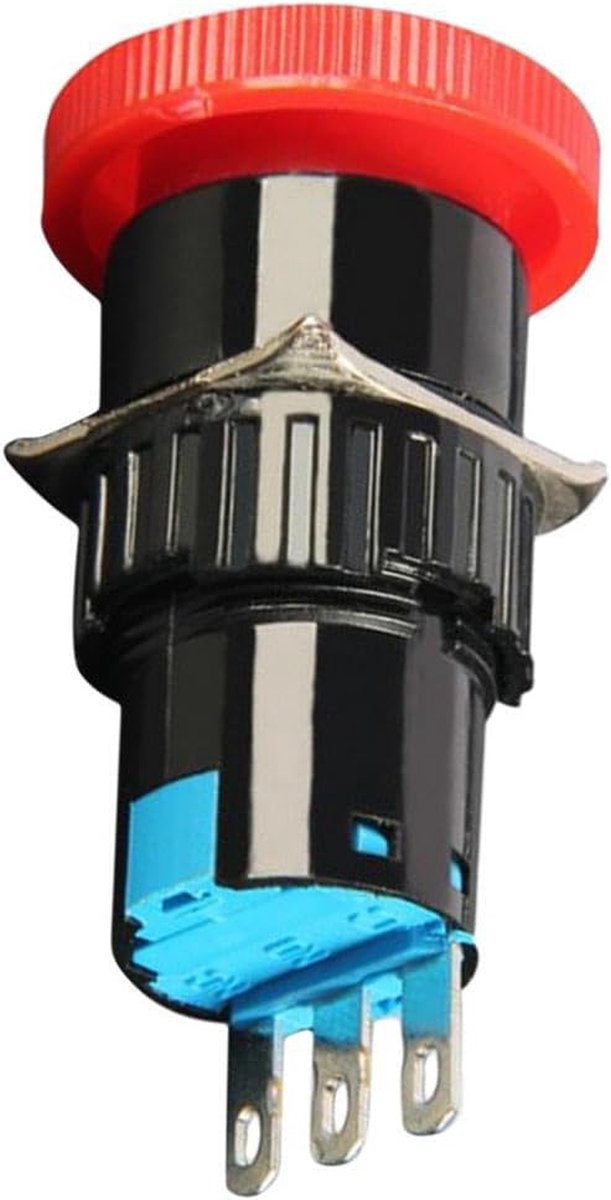 Noodstopschakelaar Paddestoel - Drukknop Schakelaar - Veilige Bedrijfsvoering - Vergrendelende Actie - 16 mm Diameter - Rood