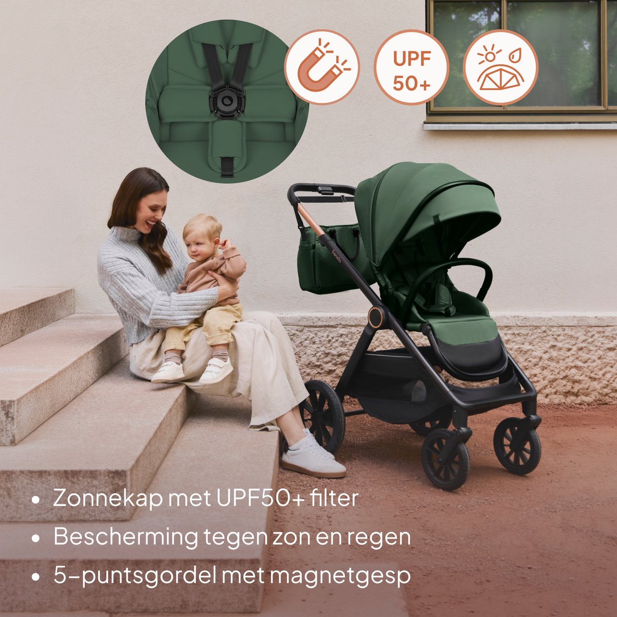 Lionelo Layla 3in1 - volledige kinderwagen set tot 4 jaar thumbnail 2
