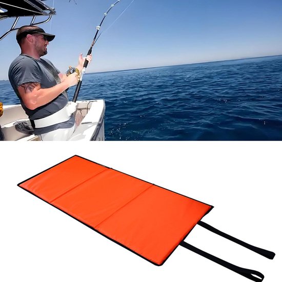 Gevoerde Vis Mat - Opvouwbaar Kussen - Veilig Vissen - Sneldrogend Waterdicht - 100x44cm - Groen — afbeelding 4