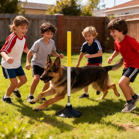 Voetbal Trainingsstokken - Agility Polen - Sport Training - Snel Rebound Mechanisme - 60 cm - Geel — afbeelding 3