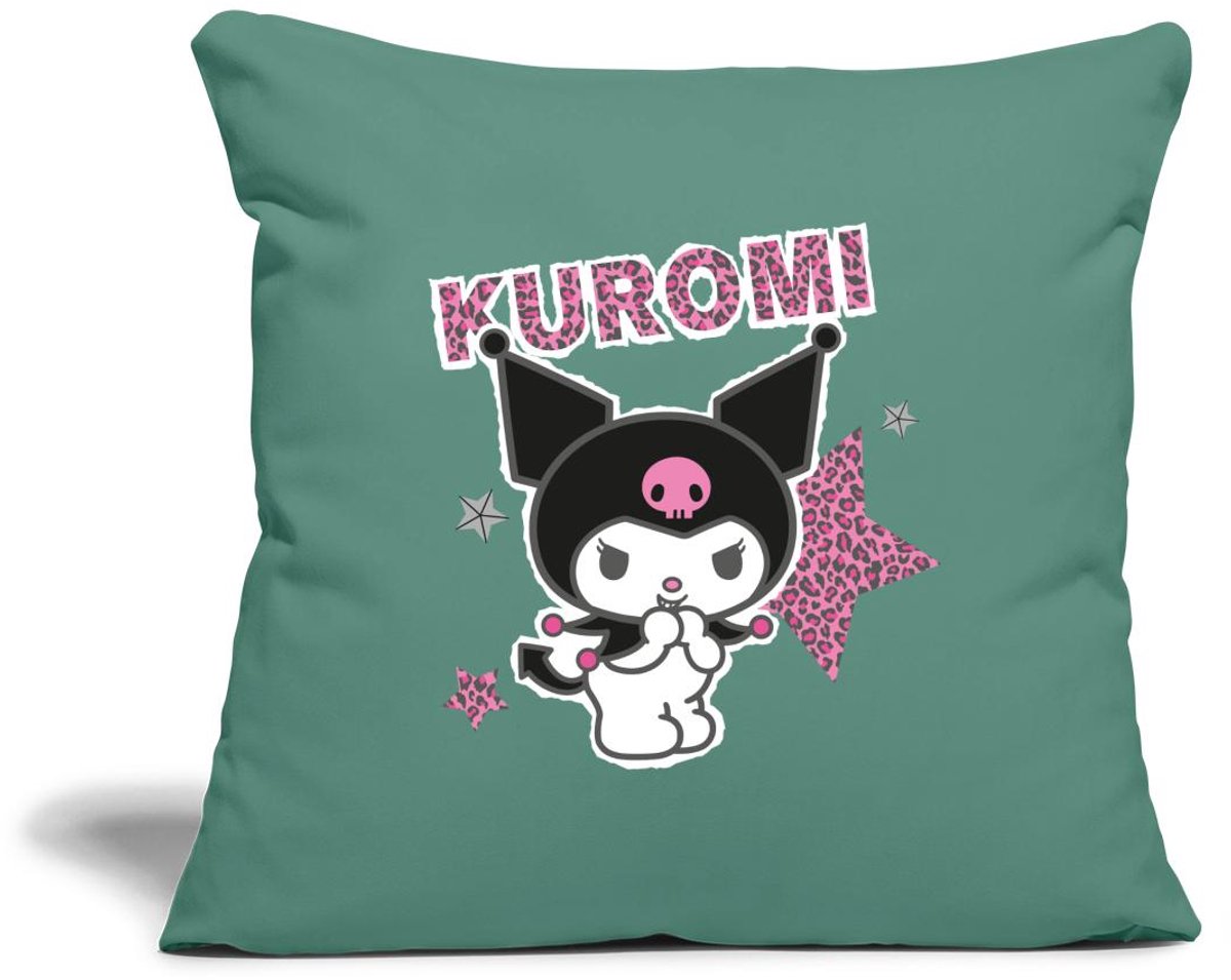 Kuromi Met Letters En Sterren In Leeuwstijl Sierkussenhoes, 45 x 45 cm