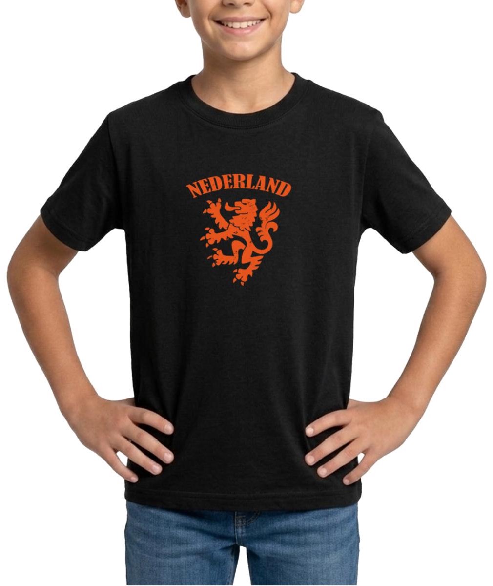 Nederland Voetbal Shirt Nederland Leeuw T-Shirt Tiener