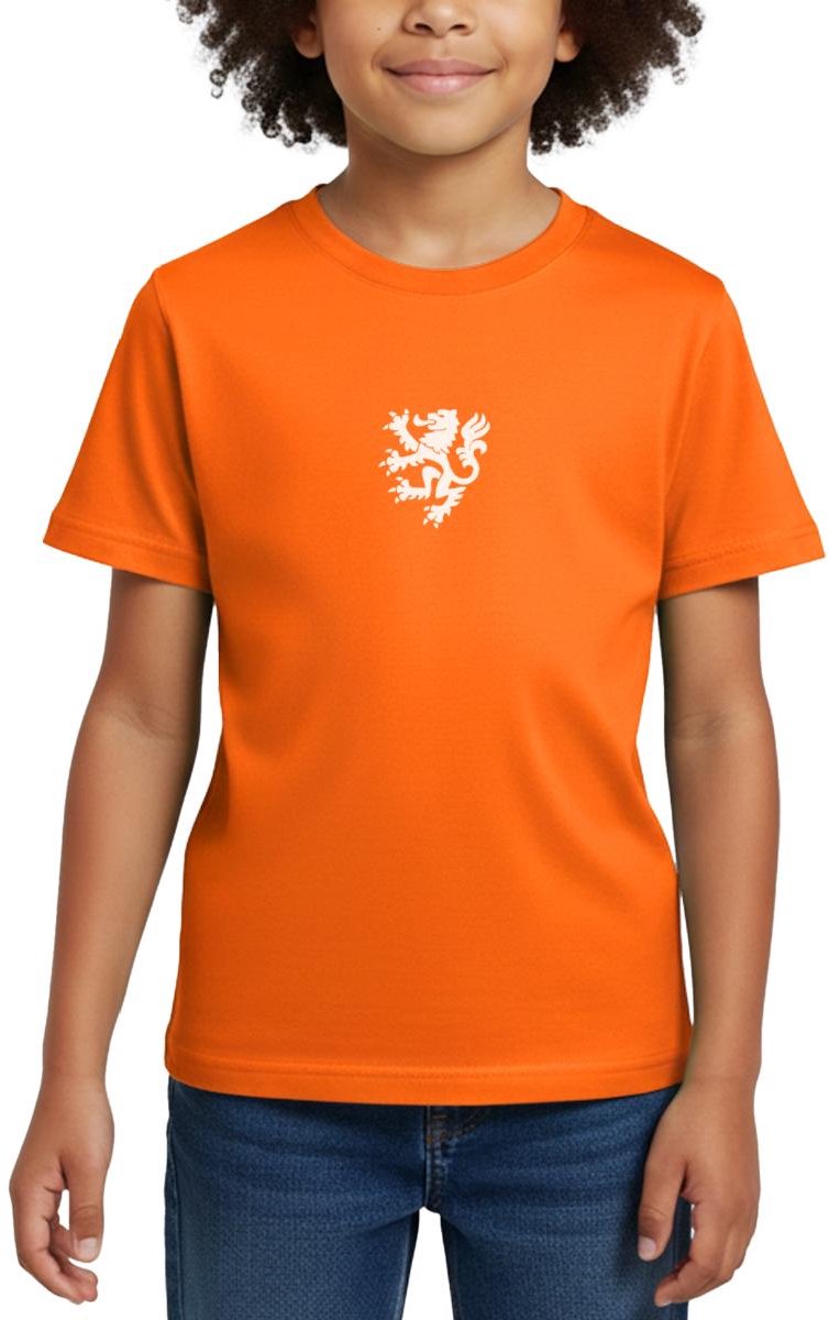 Nederland Voetbal Shirt Wapenshild Van De Leeuw T-Shirt Kinderen