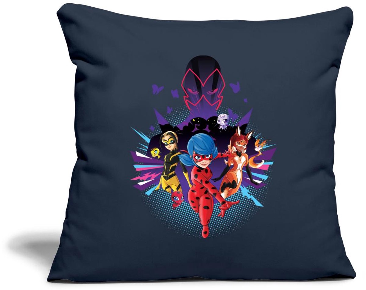 Miraculous Ladybug Superhelden vs Havikmot Sierkussenhoes, 45 x 45 cm