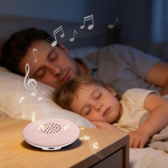Slaap Luidspreker - Nachtkastje Speaker - Ontspannen Slapen - Ultra Dun Ontwerp - 2.5 cm - Roze — afbeelding 4