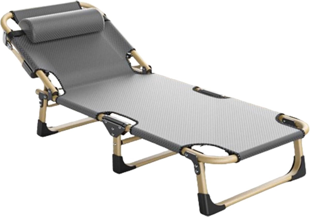 Camping Bed - Opvouwbaar Bed - Kamperen en Reizen - 5-standen Verstelbaar - 193x68x30cm - A1