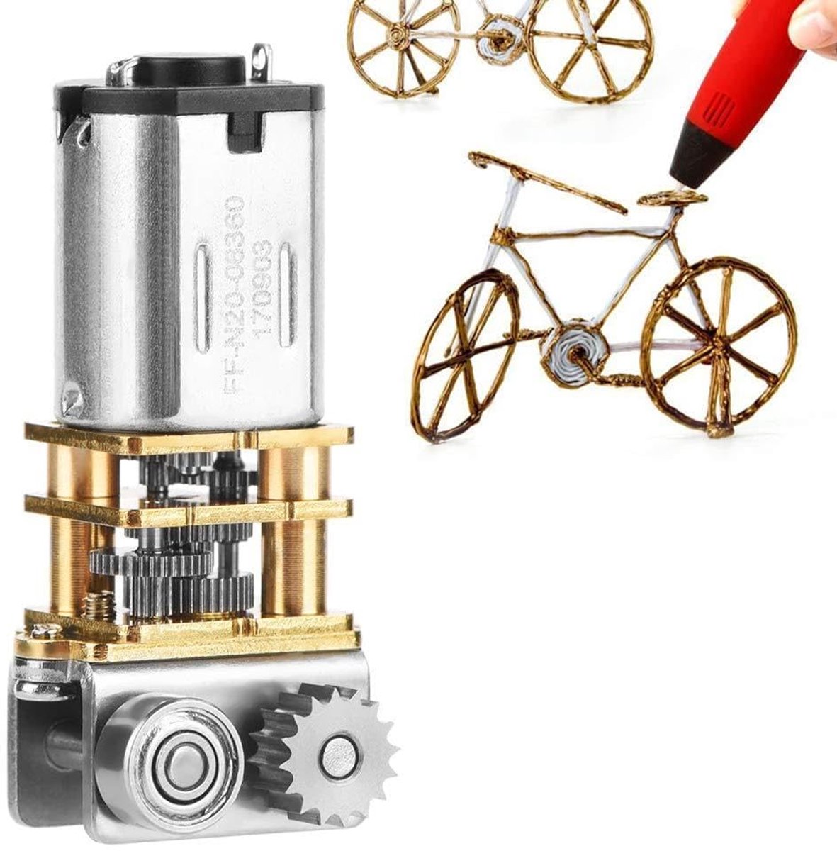 Motor met Tandwiel - DC Motor - Precisie Beweging - Lage Snelheid Stil - 11rpm - Metaal