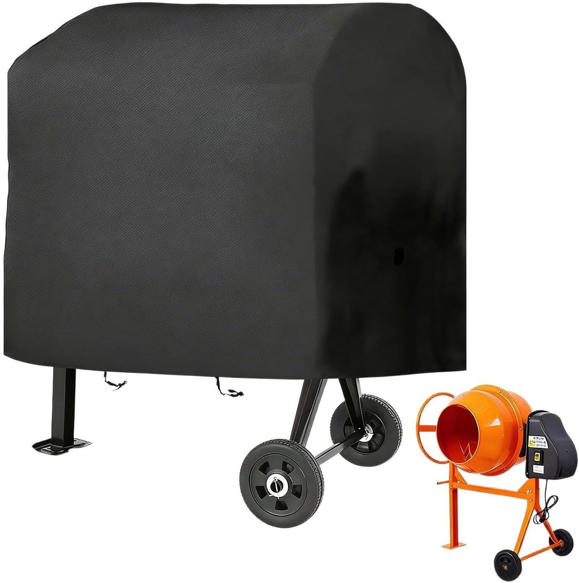 Betonmixer Afdekking - Beschermhoes Betonmolen - Apparatuur Beschermen - Stof en Waterdicht - 130 x 80 x 110 cm - Grijs