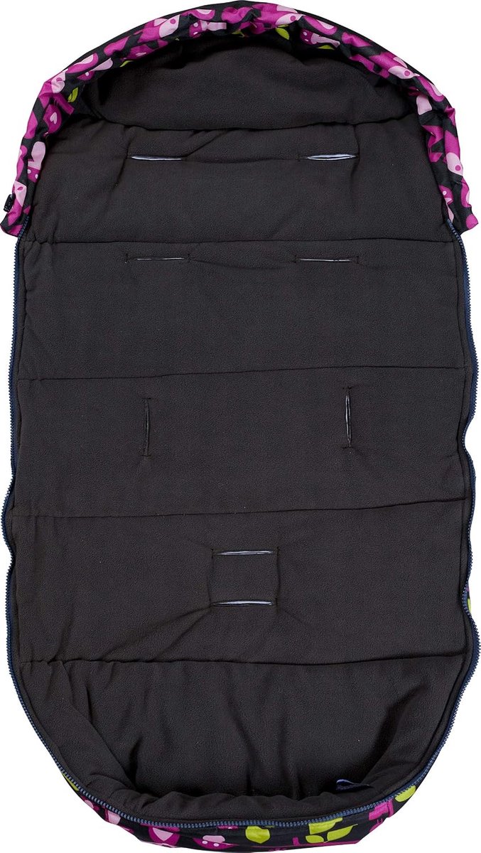 Winter Voetenzak - Baby Dekenzak - Warmte Buiten - Waterafstotend Materiaal - 110cm x 50cm - Zwart Roze — afbeelding 4