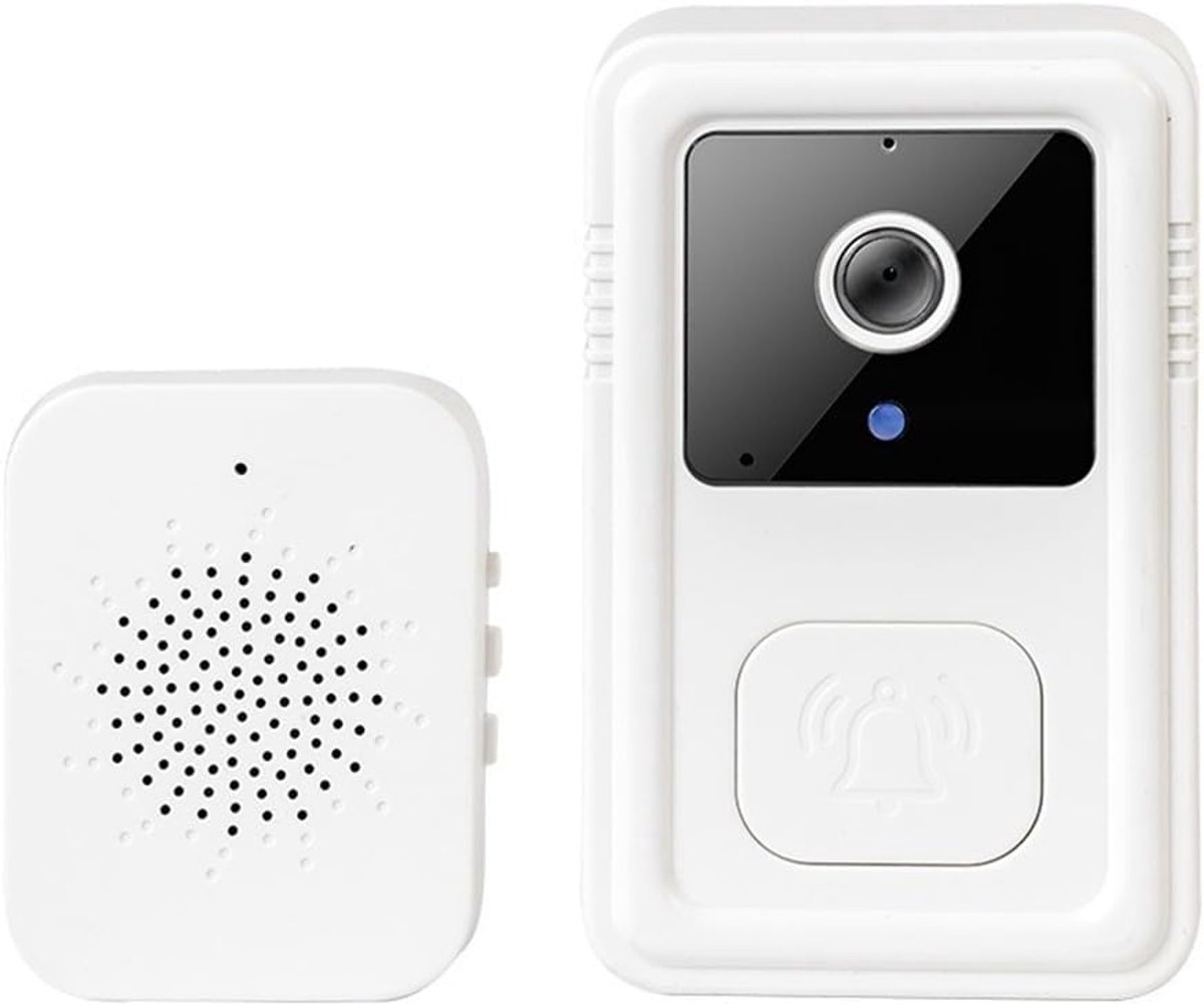 Draadloze Videodeurbel - Slimme Deurbel Camera - Huisbeveiliging - 1080P HD Video - 17.5 x 9.7 x 3 cm - Wit