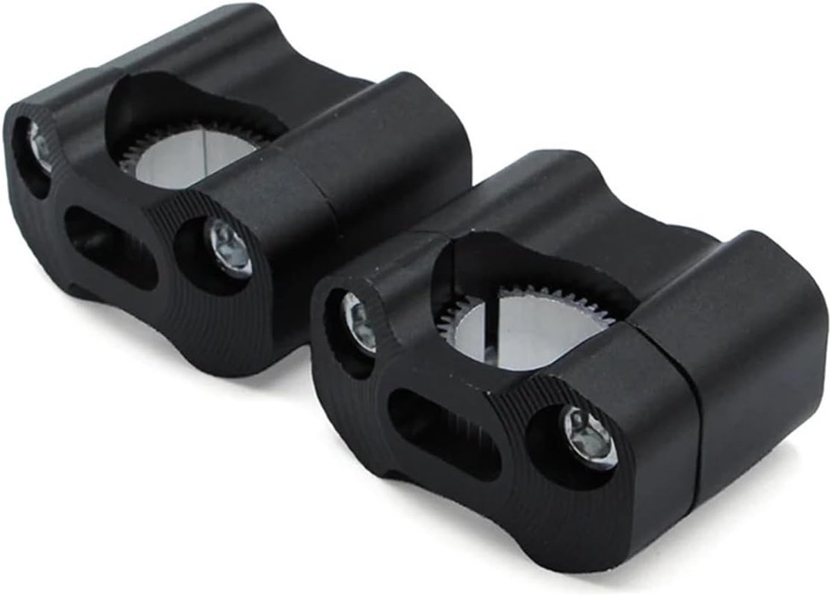 Verstelbare Stuurrisers - Stuurverhogers Motorfiets - Comfortabeler Rijden - Gekarteld Grip Oppervlak - 22mm 28mm - Zwart