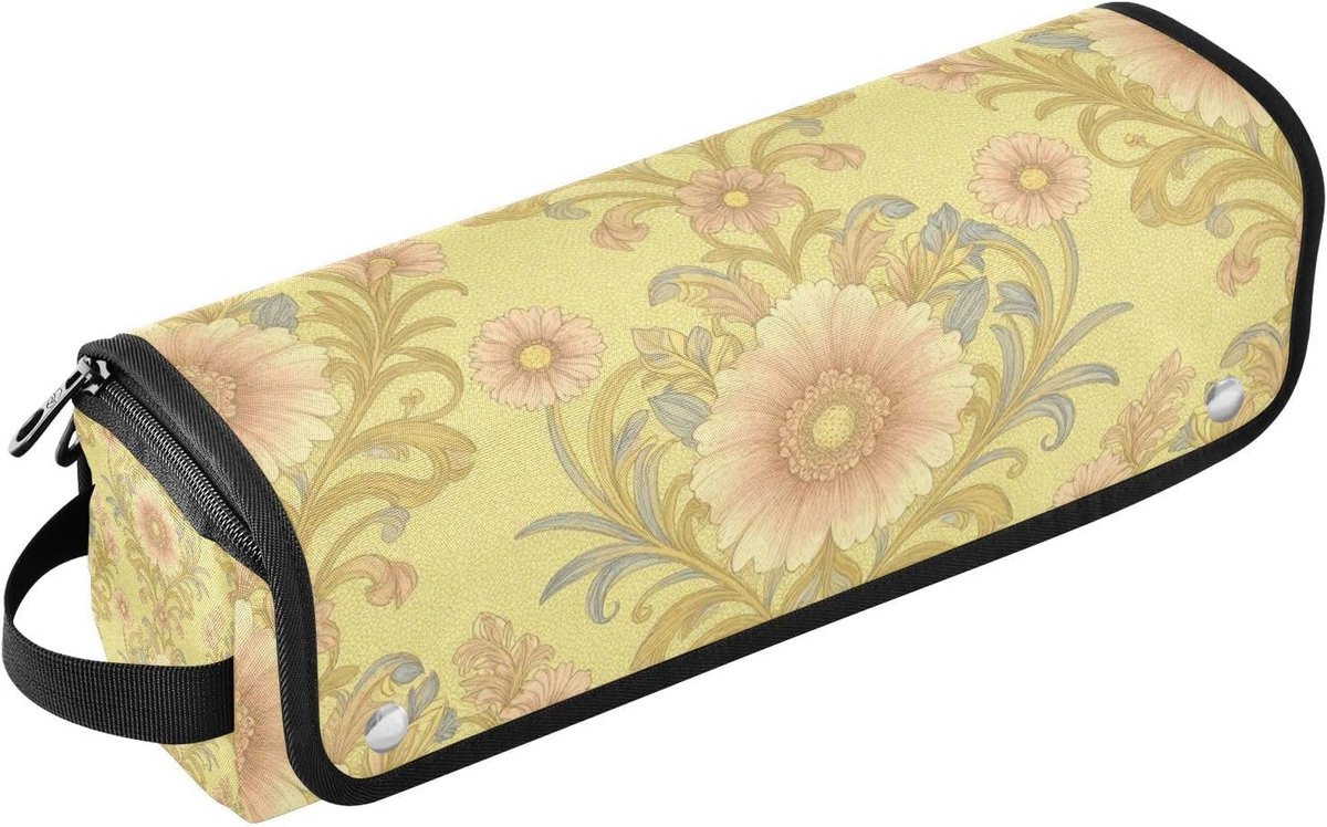 Haargereedschap Organizer - Stijltang Houder - Reizen en Opbergen - Hittebestendige Mat - 37 cm - Vintage Bloemen