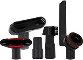 6-delig stofzuiger hulpstukken set - Met koppelstuk - geschikt voor Miele - Philips - AEG - Karcher - Bosch - Numatic - Nilfisk - meubelborstel - spleetzuigmond - stofzuigermond - stofzuigermondstuk - stofzuigervoet - borstel - universeel zuigmond