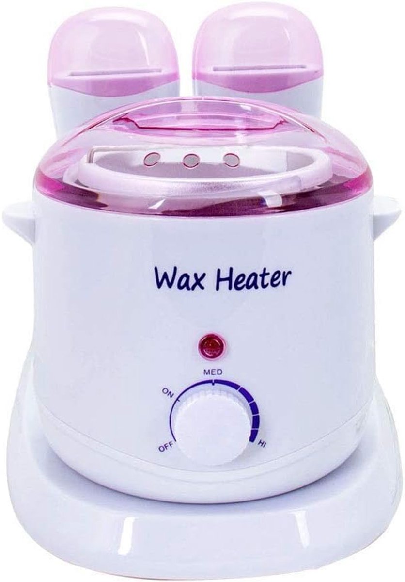 Waxverwarmer Set - Harsverwarmer Accessoires - Huidverzorging Thuis - Dubbele Roller Verwarming - 600ml Capaciteit - Wit