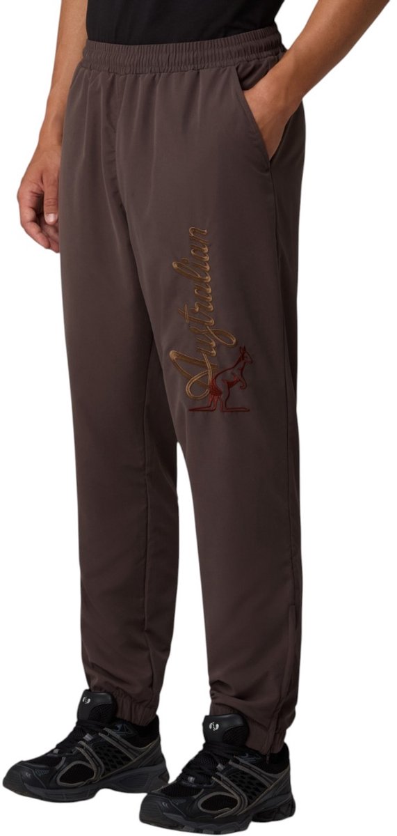 Australian Heren Broek Bruin ARUPA0017/023 Pantaloni Microtouch Bumper Logo