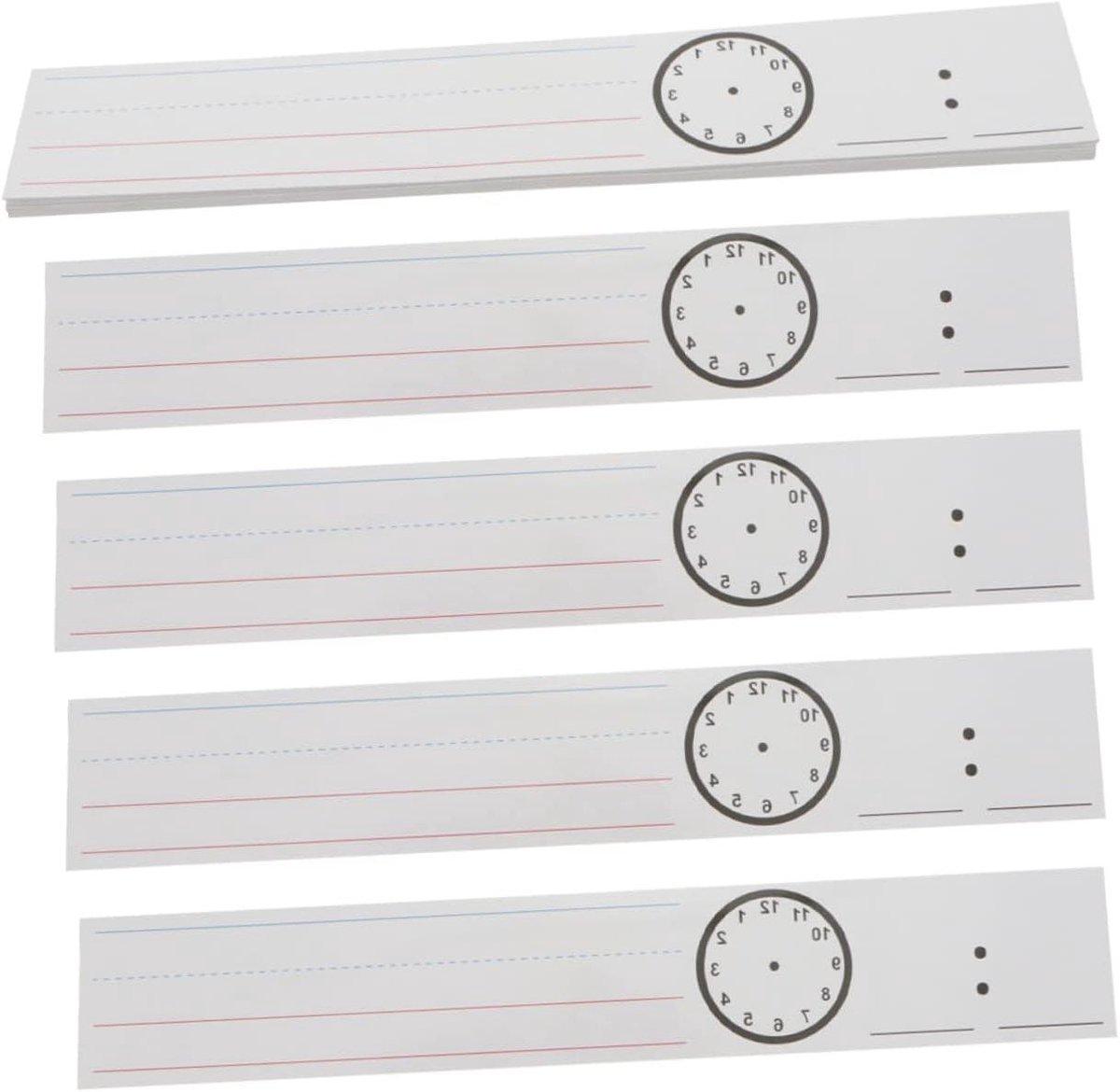 Educatieve Zinsstroken - Woordstroken Leren - Schrijven Oefenen - Dubbelzijdige Film - 29.2 x 4.6 cm - Wit