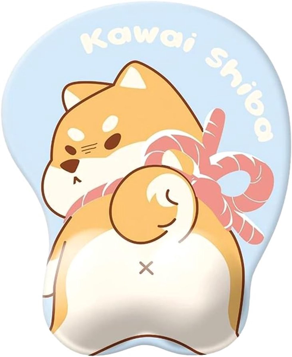 SnelShoppen - Dog Mouse Pad met Gel Polssteun, Dieren Motief, Rubber, Antislip, Duurzaam en Comfortabel, Ideaal voor Thuis en Kantoor, Perfect voor Di