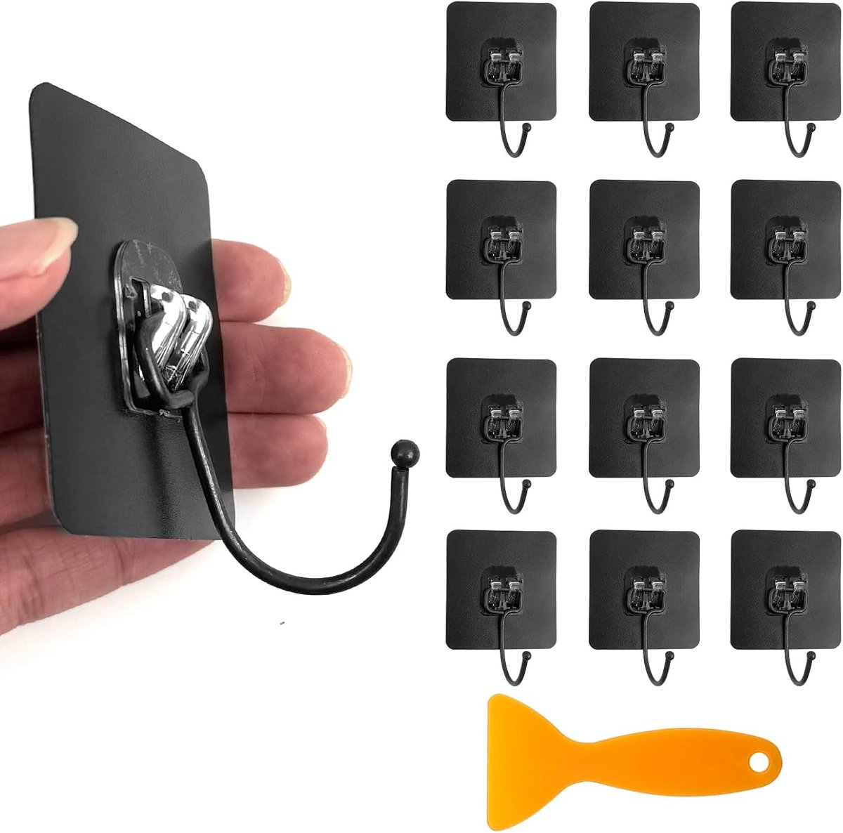 Zelfklevende wandhaken set van 12 - extra sterke haakjes - naadloos en waterdicht - ShopVlot
