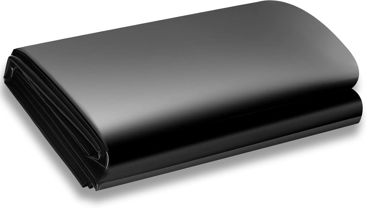 Pond Liner 3 x 3 m - Zwart HDPE - Stevig en flexibel - Ideaal voor vijvers en tuinen - ShopVlot