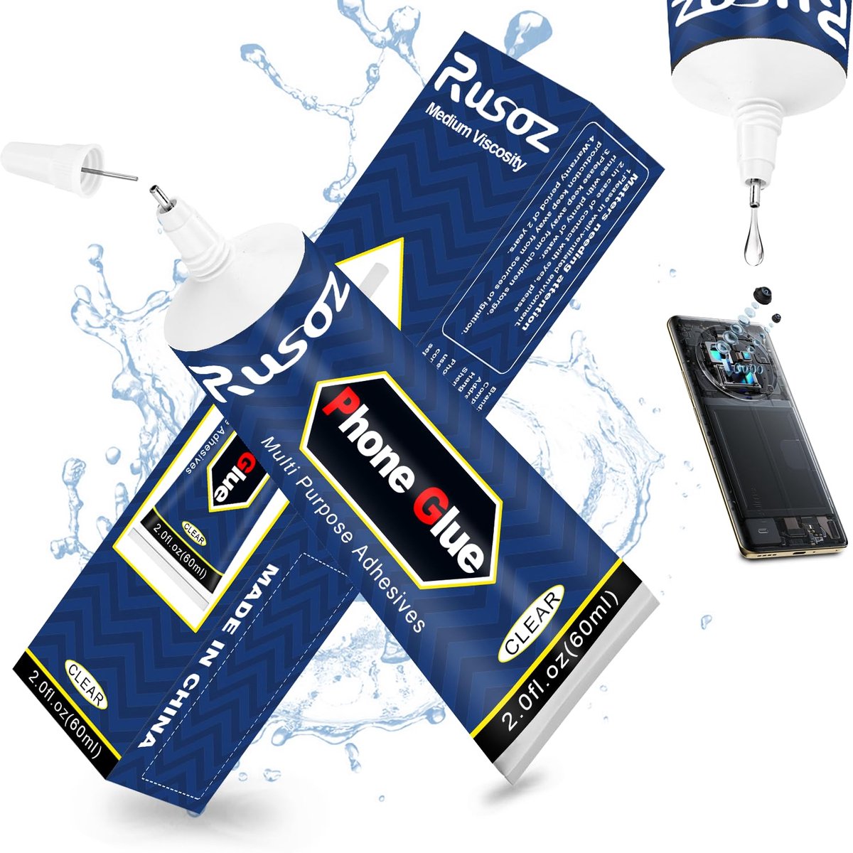 SnelShoppen - 60ml Smartphone Display Lijm, Universele Transparante Liquid Lijm met Precisie Naald, Antiklamp voor Mobiele Telefoon Reparatie