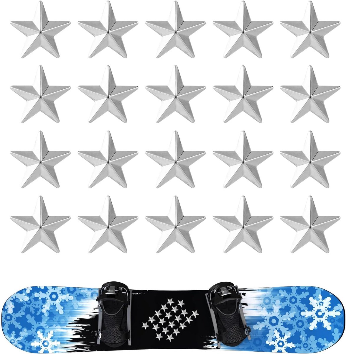 Pentagram Snowboard Stomp Pads - Silver Grip Pad voor Extra Grip - Antislip
