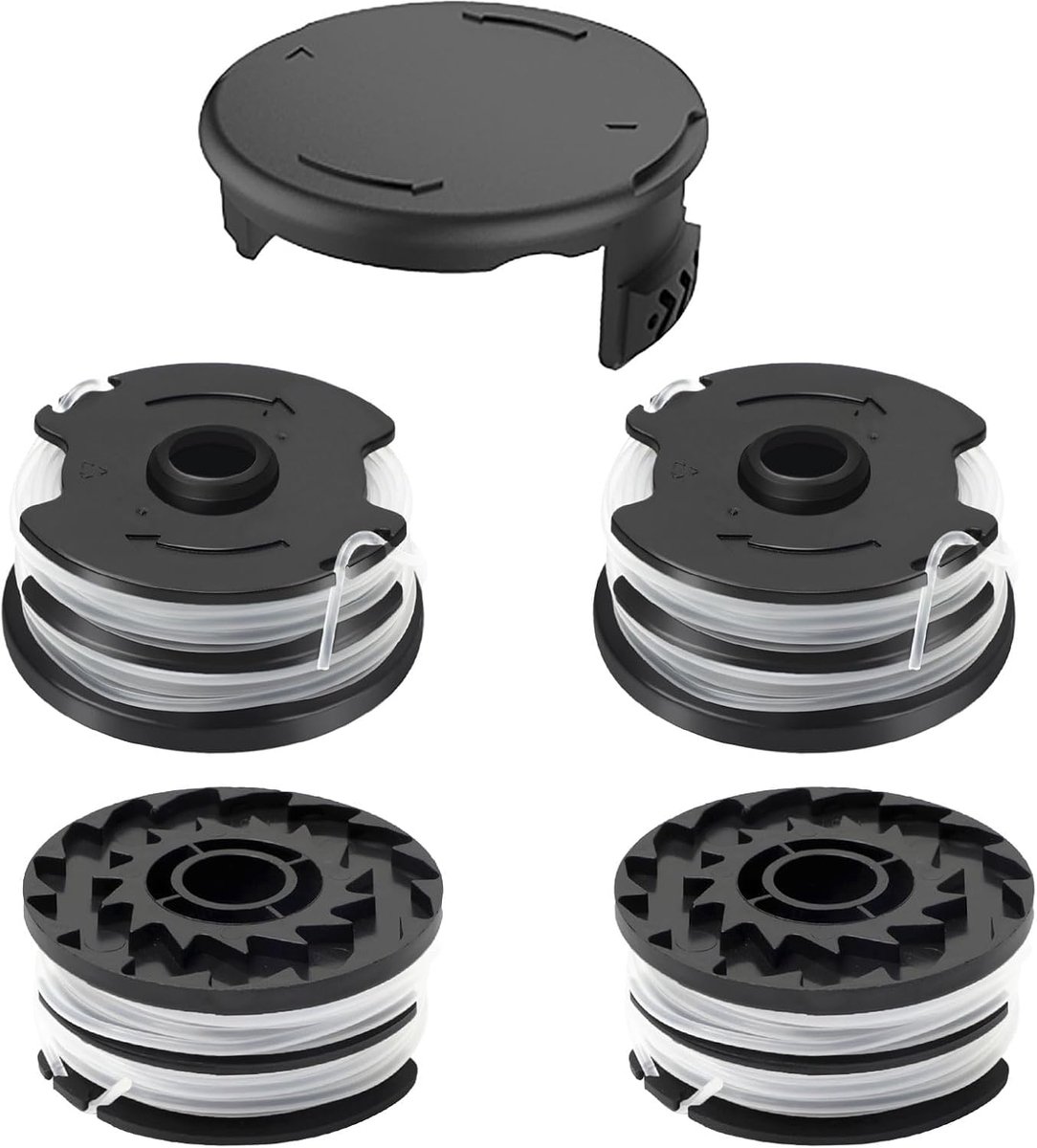 SnelShoppen - 4 Pack Vervangende Spoelen Grastrimmer Spoel Geschikt voor Parkside TLP-01, Trimmerdraad Spoel voor Parkside PRTA 20-Li A1/B1/B2/C3, PRT