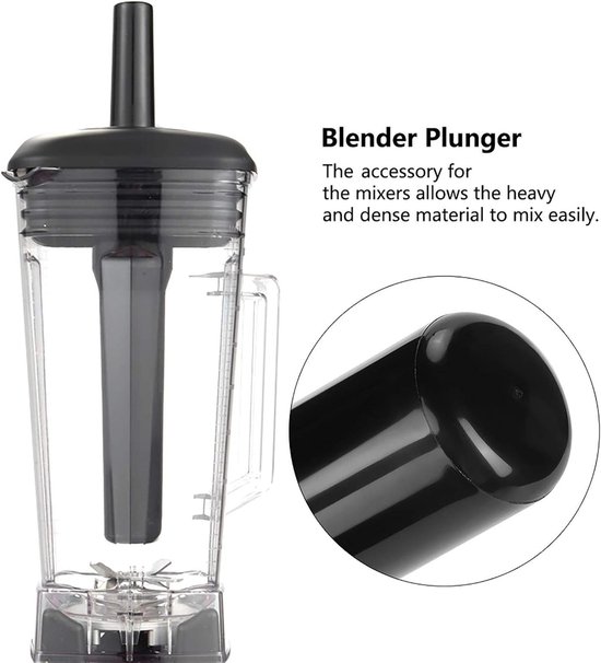 Mixer Plunjer - Blender Accessoire - Ingrediënten Mengen - Voedsel Gescheiden van Messen - 30 cm - Transparant — afbeelding 5