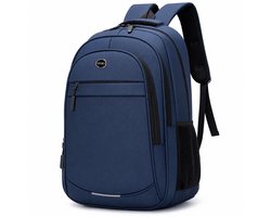 Rugzak Schooltas met Laptopvak – Grote Rugtas – Waterafstotend – Comfortabele Schouderbanden – Voor School, Werk & Reizen – Unisex - Blauw