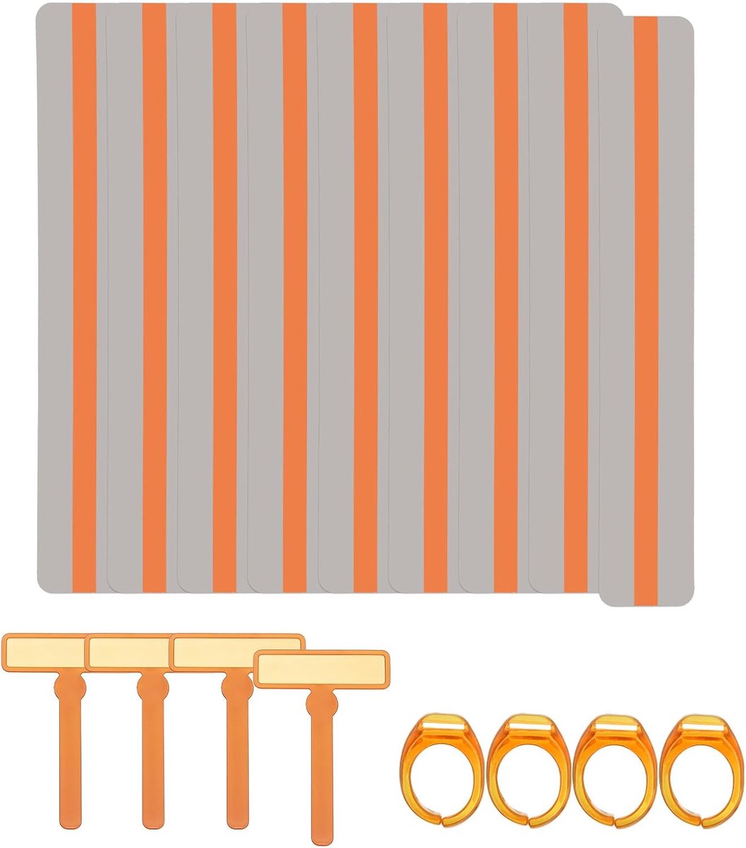 16 stuks dyslexie-leeshulpen, leestracker, geleide leesbalken, gekleurde overlay, bladwijzer-vingerwijzer voor leraren, oranje