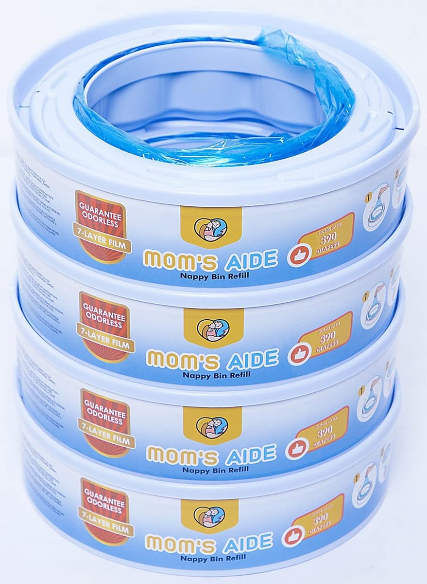 Vervangcassettes voor Simplee Sangenic - 4 stuks - hoge geurbindende kracht - ideaal voor luiers - ShopVlot